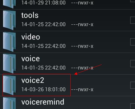 文件夹名字都不一样,单一般都是由英文字母数字组成的  再找到 voice2