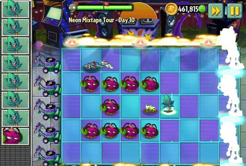 植物大战僵尸2魔音氖光游第10天怎么通关    1,将魔音甜菜等植物