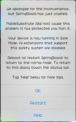 苹果iphone6出现exit safe mode怎么办?